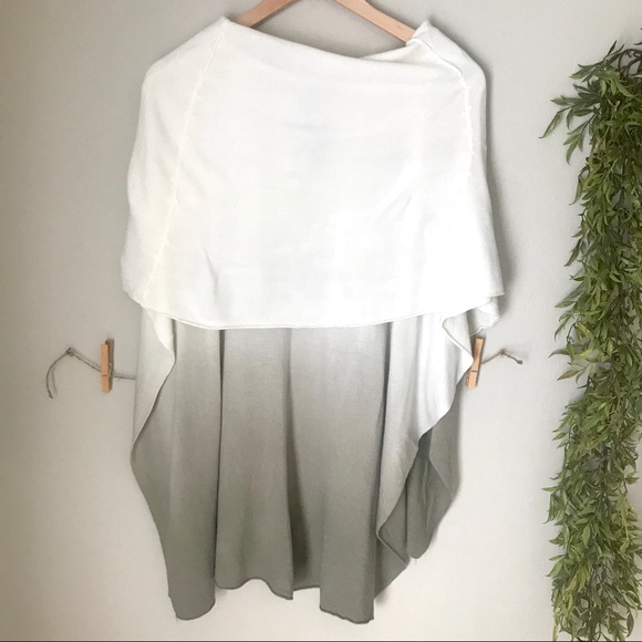Lovestich Cowl Neck Knit Ombré Poncho Top NWT - Picture 6 of 13